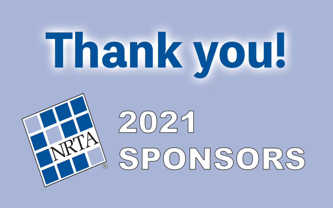 Thank you! NRTA applauds 2021 Sponsors